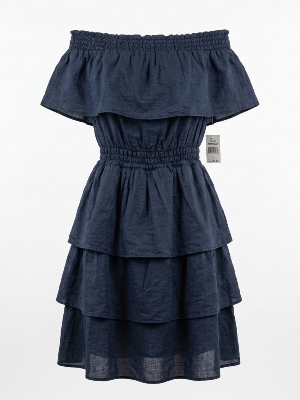 Blue Asphalt Cottagecore Smocked Tiered Cotton Dress Juniors L NWT